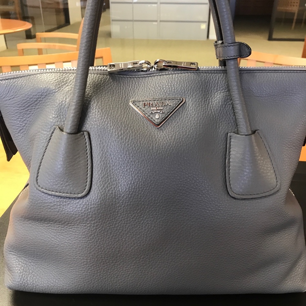Grey Prada Handbag. Clean and good condition.